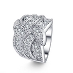 Load image into Gallery viewer, New Fashion Multi-Layered Cross Finger Ring with Dazzling Zircon Daily Wear Statement Rings for Women Party Jewelry Gifts
