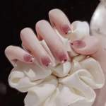 Load image into Gallery viewer, 24Pcs Glossy Almond-Shaped Full Cover French Nail Tips with Romantic Red Heart Design Press-On Nail for Women Valentine Nail Art
