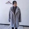 Elegant Long Sleeve Faux Fur Jacket Solid Color Warm Women's Overcoat Plus Size For Commuting European And American Style Leathe