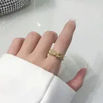 Load image into Gallery viewer, Exquisite Adjustable Rhinestone Ring - Sparkling Faux Jewelry with Delicate, Simple, and Elegant Design for Daily Wear, Fashionable Accessory for Women
