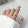 Exquisite Adjustable Rhinestone Ring - Sparkling Faux Jewelry with Delicate, Simple, and Elegant Design for Daily Wear, Fashionable Accessory for Women