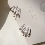 Load image into Gallery viewer, New Design Irregular U-shaped Gold Color Earrings for Women Korean Luxury Crystal Earring Girl Wedding Party Jewelry Accessories
