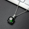 Hot Selling Explosive Style Necklace Stainless Steel Chain Jewelry Green Zircon Clavicle Chain