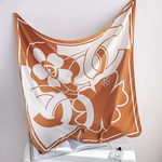 Load image into Gallery viewer, Big Camellia Print Shawl Elegant Color Block Large Square Scarf Silk Feeling Twill Scarf for Women Casual Bandana
