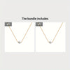 Stainless Steel Dainty Faux Pearl Pendant Necklace For Women Plated Handmade Layered Chain Necklace Daily Decor Jewelry Gift