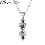 Load image into Gallery viewer, Black Awn Silver Color Classic Cross Jewelry Trendy Engagement Necklaces for Women Wedding Pendants K055
