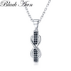 Black Awn Silver Color Classic Cross Jewelry Trendy Engagement Necklaces for Women Wedding Pendants K055