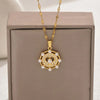 1pc Golden Stainless Steel Pendant Necklace, For Men Women Holiday Party Wear