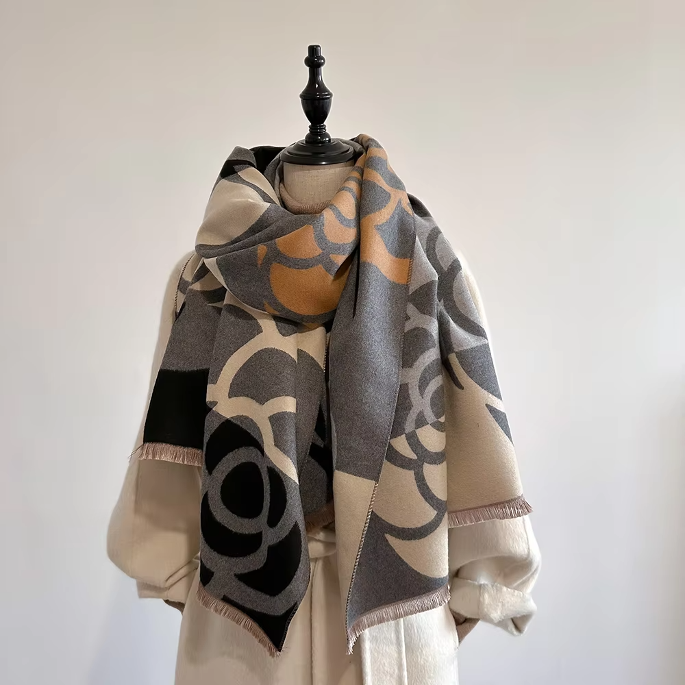Cashmere Scarf for Women Thick Warm Winter Blanket Brand Female Luxury Quality S