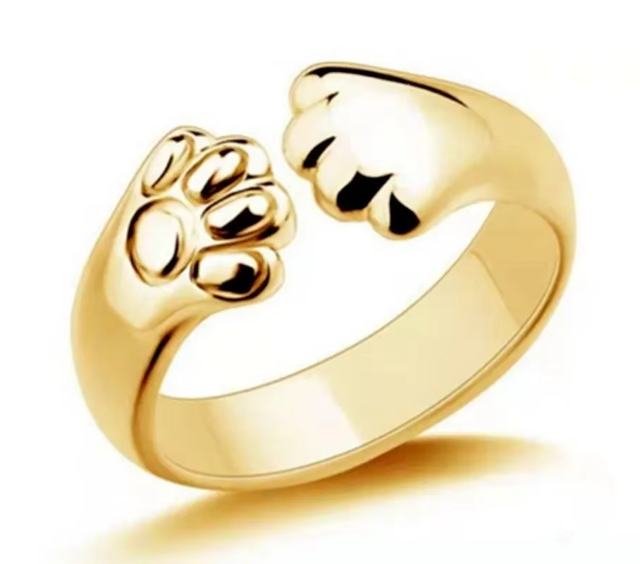 Hot Popular Cute Animal 925 Sterling Silver Jewelry Fashion Personality Cat Claw Temperament Exquisite Opening Rings R090