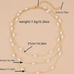 Load image into Gallery viewer, 1pc Exquisite Layered Faux-Pearl Beaded Necklace - Elegant Evening Jewelry with Imitation Pearl Accents, Dainty Chain, and Sophisticated Style - Perfect for Formal Occasions and Special Events
