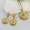 Timeless 24K Gold Plated Copper Jewelry Set: Elegant Earrings & Necklace for All Seasons, Daily Wear & Festive Occasions