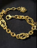 Classic Gold Emblem Chain Bracelet
