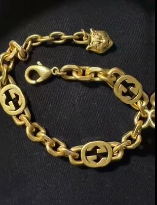 Classic Gold Emblem Chain Bracelet