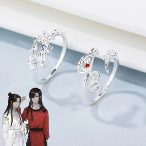 Anime Tian Guan Ci Fu Ring Hua Cheng Xie Lian Cosplay Adjustable Unisex Birthday Couple Rings Comics TGCF Jewelry Accessories