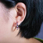 Load image into Gallery viewer, New Arrival 925 Sterling Silver pendientes Fashion Round Circle Clear Mosaic CZ Zircon Stud Earrings for Women Jewelry brincos
