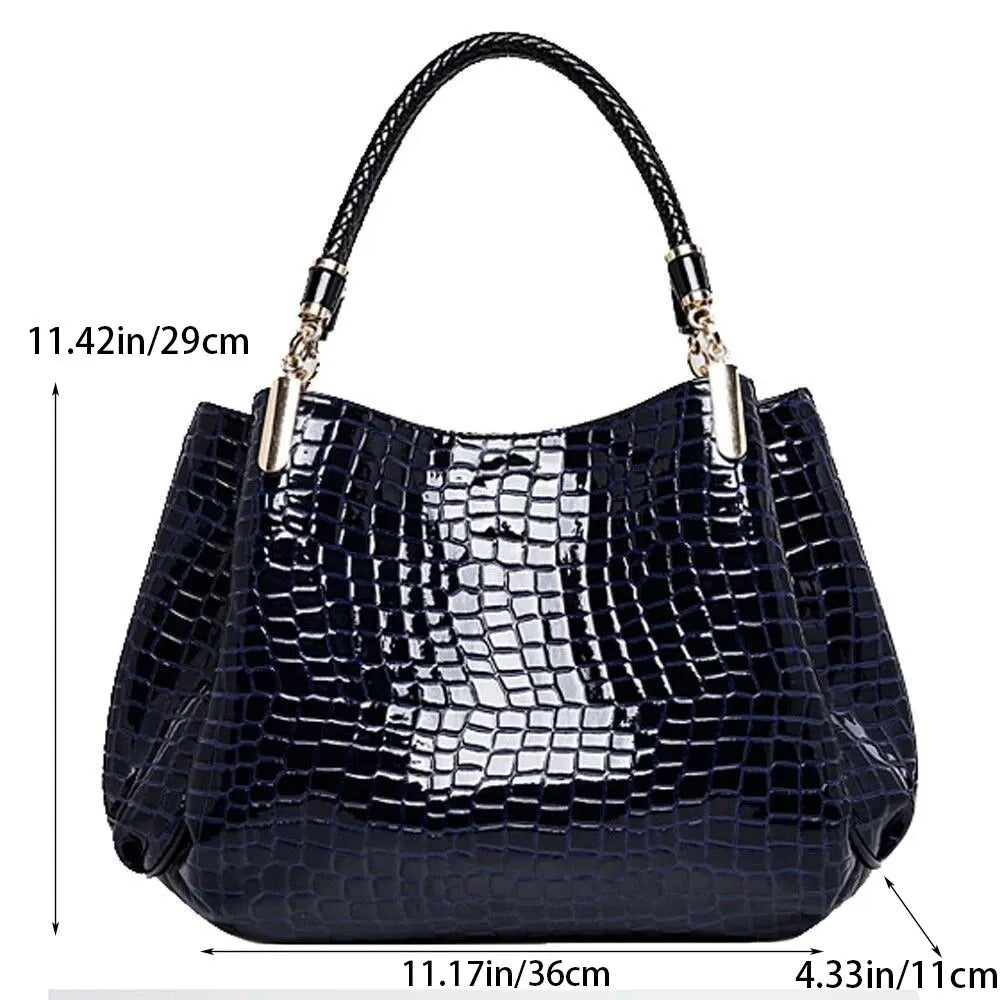 Women's Bag Large Capacity Tote Daily Commute Women's Shoulder Bag Crocodile Pri