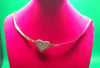 Gold Herringbone Snake Chain Choker with Mother-of-Pearl Heart