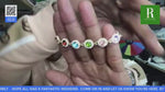 Load and play video in Gallery viewer, Helloice 8.5mm Multi-color Diamonds Chain &amp; Bracelet Set in White Gold
