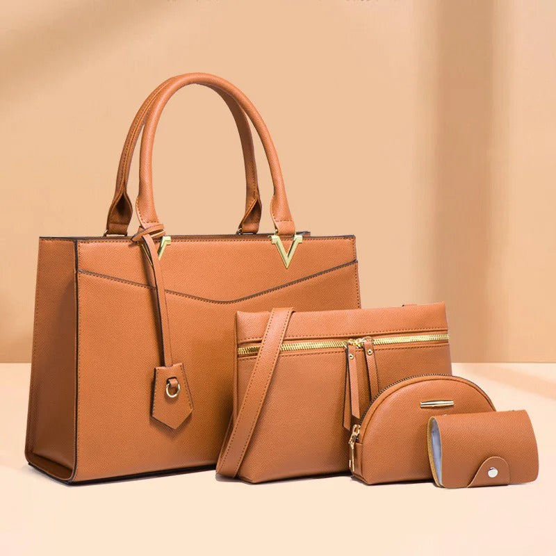 American fashion women's bags, cross-border handbags, large-capacity four-piece sets, cross-body bags, large bags, medium bags