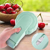 Cherry Pitter, 6 Cherries Seed Remover, Portable Cherry Core Remover, Kitchen Gadget for Removing 6 Cherries at Once(Light Green)