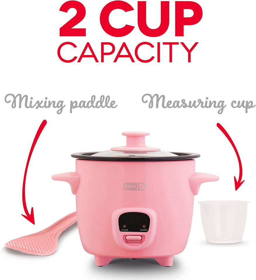 Dash Mini Rice Cooker Steamer with Removable Nonstick Pot, Keep Warm  Function 