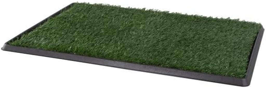 Artificial Grass Puppy Pee Pad for Dogs and Small Pets - 20X30 Reusable 3-Layer Training Potty Pad with Tray - Dog Housebreaking Supplies by PETMAKER