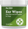 Pet MD Ear Wipes | Dog Ear Cleaning Wipes