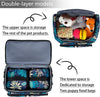 Pet Travel Bag, Double-Layer Pet Supplies Backpack (For All Pet Travel Supplies), Pet Travel Backpack with 2 Silicone Collapsible Bowls and 2 Food Baskets Hawaii