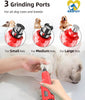 Dog Nail Grinder Quiet - (45Db) 6-Speed Pet Nail Grinder with 2 LED Lights for Large Medium Small Puppy Dogs/Cats, Professional 3 Ports Rechargeable Electric Dog Nail Trimmer with Dust Sheath