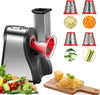 Electric Cheese Grater Shredder, Electric Salad Maker for Home Kitchen Use, One-Touch Easy Control, Electric Grater for Vegetables, Cheeses and Nuts, Bpa-Free, Red