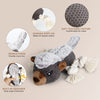 Dog Plush Toy for Large Aggressive Chewers,Indestructible Dog Squeaky Toys,Stuffed Animals Toys with Cotton Material and Crinkle Paper,Durable Chewing Toys (Grey, Honey Badger)