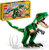 Creator Mighty Dinosaur Toy 31058, 3 in 1 Model, T. Rex, Triceratops and Pterodactyl Dinosaur Figures, Gifts for 7-12 Year Old Boys & Girls