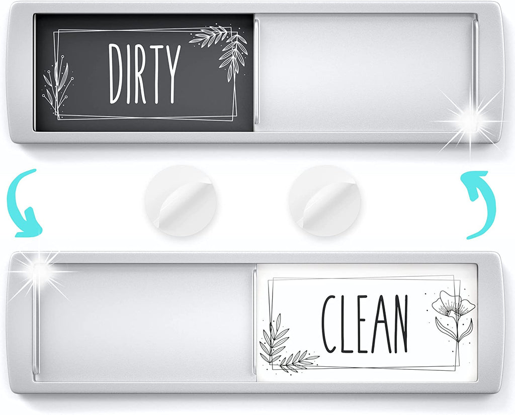 Stylish Dishwasher Magnet Clean Dirty Sign - Ideal Clean Dirty Magnet for Dishwasher and Kitchen Organization - Nice Office, Home or Farmhouse Decor - Dirty Clean Dishwasher Magnet with Strong Hold