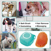 2Pack Dog Bath Brush, Dog Bath Scrubber Shampoo Dispenser Brush, Pet Bath Massage Shower Soap Brush Soft Silicone for Short & Long Haired Dogs and Cats Washing,