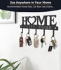 Key Holder Hooks Organizer Hanger Rack Wall Mounted with Screws and Anchors Home Sweet Home Wall Metal Decor for Entryway Front Door Kitchen Hallway Garage Mudroom Office 9.8Inches/25Cm