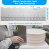 AMLOOPH 12 Inch Metal Cake Scraper Buttercream Icing Frosting Smoother for Cake Decorating Supplies, Stainless Steel Tall Cake Scraper Smoother with Scale and Edge Stripes for Cake Baking Tool