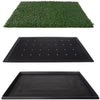Artificial Grass Puppy Pee Pad for Dogs and Small Pets - 20X30 Reusable 3-Layer Training Potty Pad with Tray - Dog Housebreaking Supplies by PETMAKER