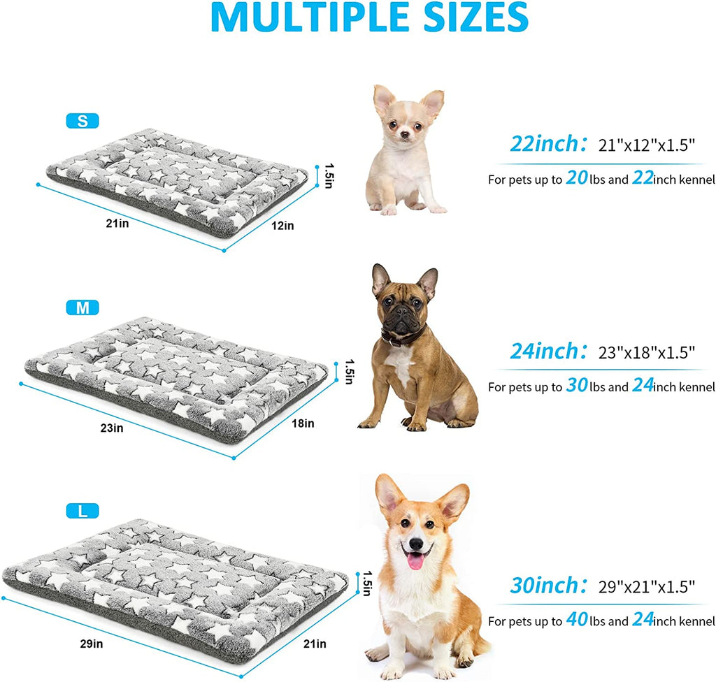Dog Bed Mat, Machine Washable Pet Bed Pad for 30-Inch Kennel, Reversible Dog Crate Pad for Medium Small Dogs, Portable and Soft Pet Bed Mat